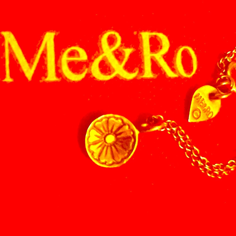 WOW POSHMARK - Authentic Me & Ro 10K Gold Engraved Reversible Pendant 10K Chain - Picture 13 of 16